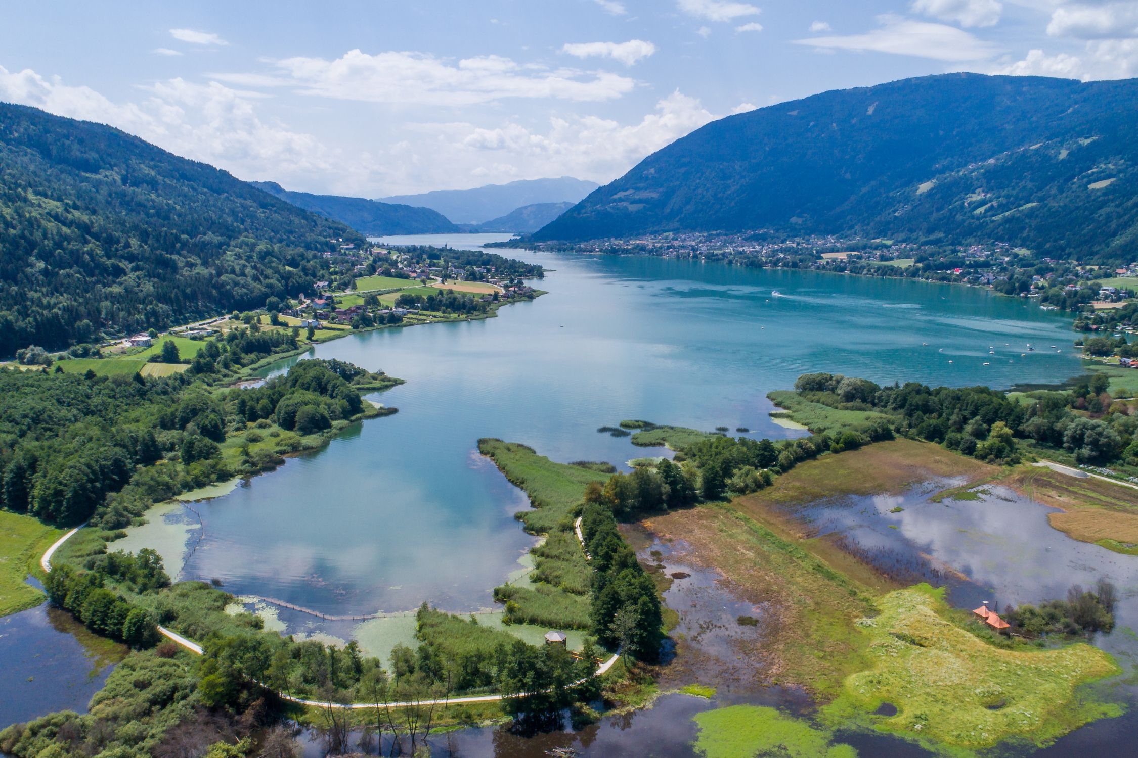 Lake Ossiach in the Villach region © RVT | Michael Stabentheiner Lake Ossiach with mountains